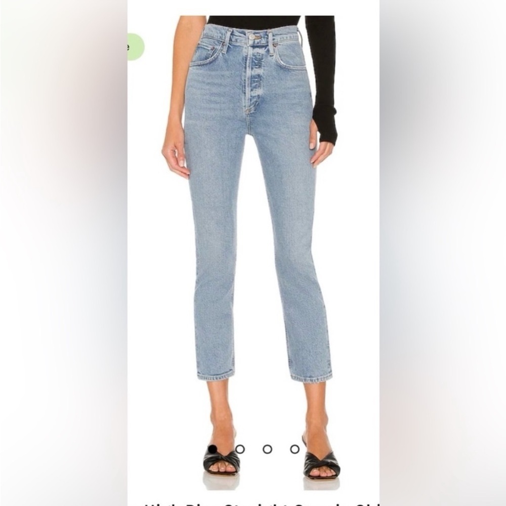 ❤️🔥AGOLDE - Light Blue Riley High Rise Crop - 31